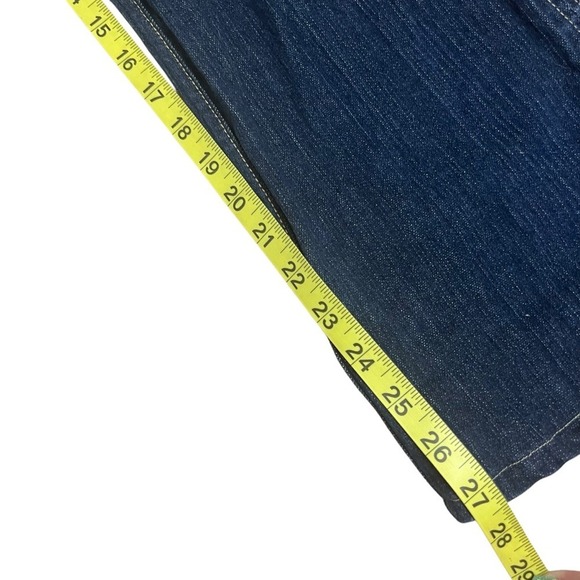 Hudson Bootcut Flared Ankle Jeans Low Waist Wide Leg Floral Appliqué Size 27 - Picture 10 of 16